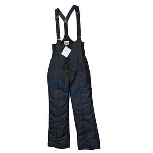 Vintage Pedigree Navy Blue Insulated Snow Bib Overalls Womens Small Ski Cold